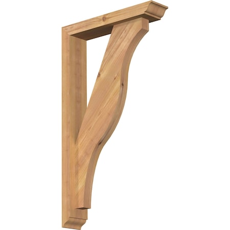 Funston Traditional Smooth Bracket W/ Offset Brace, Western Red Cedar, 3 1/2W X 16D X 28H